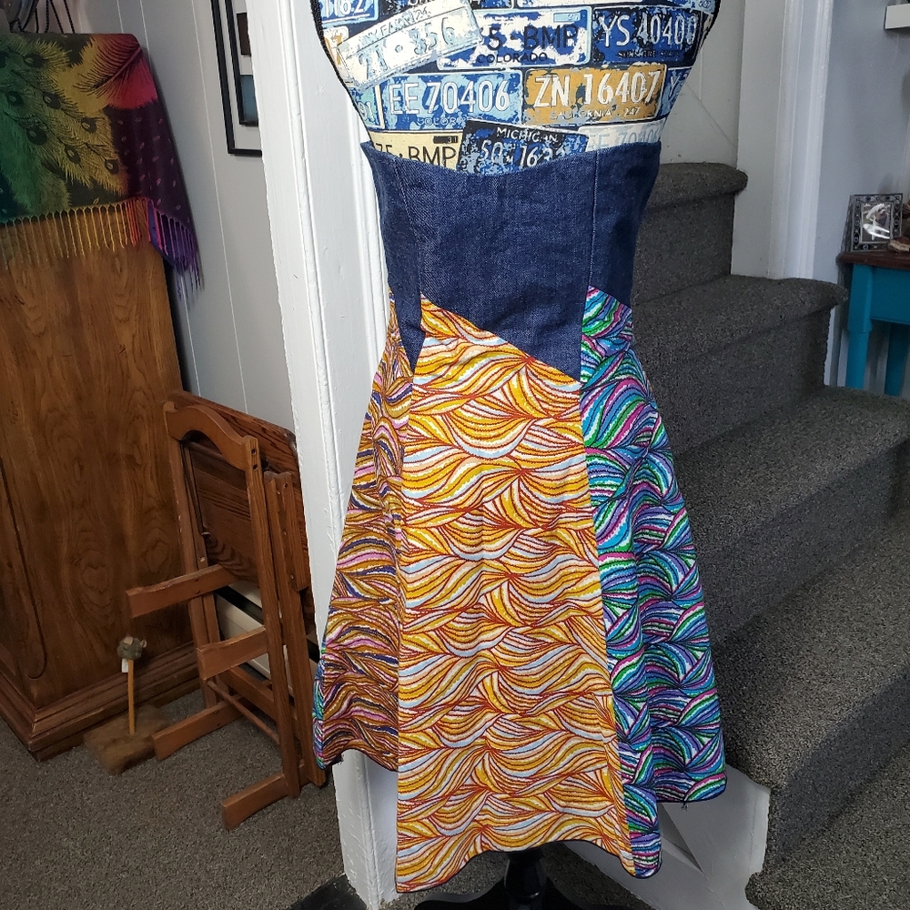 DENIM PATCHWORK DRESS! - Picture 5 of 16